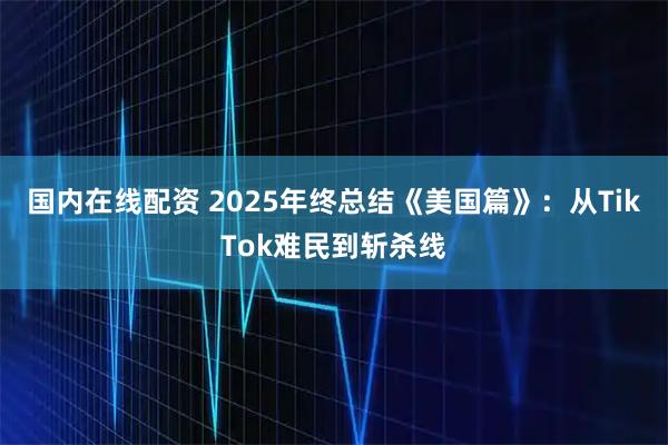 国内在线配资 2025年终总结《美国篇》：从TikTok难民到斩杀线
