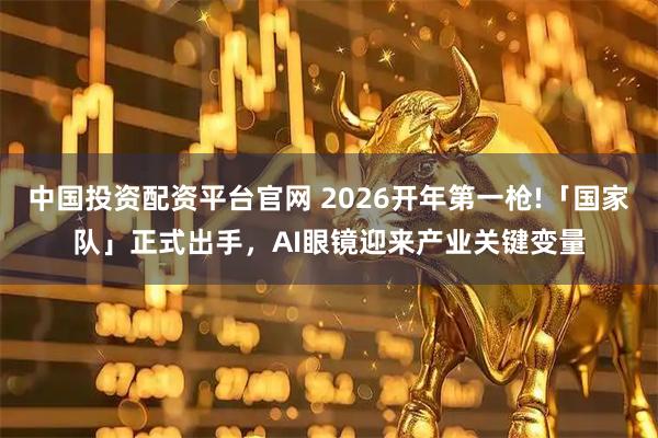 中国投资配资平台官网 2026开年第一枪!「国家队」正式出手，AI眼镜迎来产业关键变量